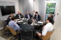 Governador carlos Massa Ratinho Junior durante encontro com o diretor - geral brasileiro da Itaipu Binacional, general Joaquin Silva e Luna  -  Foz do Iguaçu, 12/06/2019  -  Foto: Rodrigo Félix Leal/ANPr