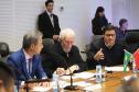 O vice-governador Darci Piana, recebe delegação chinesa, no Palácio Iguaçu. Participaram: Ceo da CCCC Chang Youngbu; presidente da CCCC no Brasil, Lin Li; presidente da Concremat, Mauro Viegas Neto; presidente da SDC do Brasil, Luo Jung; secretário de Infraestrutura e Logística, Sandro Alex; presidente da Paraná Desenvolvimento, Eduardo Bekin e o superintendente dos Portos do Paraná, Luiz Fernando Garcia.Curitiba, 08-07-19.Foto: Arnaldo Alves / ANPr.