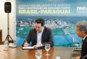 O governador Carlos Massa Ratinho Junior e o diretor-presidente da Itaipu, general Joaquim Silva e Luna, assinaram nesta quinta-feira (01), convênio para dar início à construção da segunda ponte ligando o Brasil ao Paraguai, em Foz do Iguaçu.