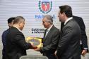 O governador Carlos Massa Ratinho Junior e técnicos da Secretaria de Infraestrutura e Logística apresentaram nesta quarta-feira (7) ao grupo China Merchants projetos ferroviários de curto, médio e longo prazos no Paraná