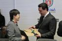 O governador Carlos Massa Ratinho Junior e técnicos da Secretaria de Infraestrutura e Logística apresentaram nesta quarta-feira (7) ao grupo China Merchants projetos ferroviários de curto, médio e longo prazos no Paraná