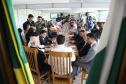 O governador também se reuniu com a equipe de governo na Feira Paraná, em Ponta Grossa. Foram discutidos temas como a reunião de prefeitos, na próxima semana em Foz do Iguaçu, os detalhes sobre o acordo de leniência com a concessionária Rodonorte, que resultará em obras prioritárias para a infraestrutura viária de Ponta Grossa e outras cidades paranaenses e a concessão do parque Vila Velha.
