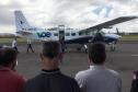 O polo moveleiro de Arapongas, principal do Paraná e um dos mais importantes do País, deverá alavancar ainda mais negócios com a nova linha aérea ligando o município a Curitiba e facilitando o acesso a grandes centros nacionais. A linha começou a operar nesta quarta-feira (23) e faz parte do programa Voe Paraná, criado pelo Governo do Estado para ampliar a malha aeroviária. Foto: Prefeitura de Arapongas