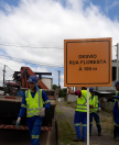Obras do novo viaduto do Bradesco, em São José dos Pinhais