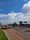 Obras do novo viaduto do Bradesco, em São José dos Pinhais