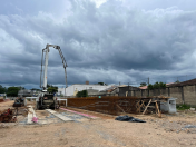 Canteiro de obras do novo viaduto da BR-376 em São José dos Pinhais