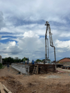 Canteiro de obras do novo viaduto da BR-376 em São José dos Pinhais