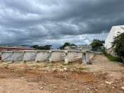 Canteiro de obras do novo viaduto da BR-376 em São José dos Pinhais