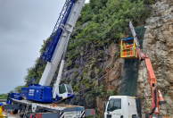 BR-277, km 41: instalação tela metálica