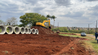 Serviços iniciais do Viaduto da PUC em Londrina 