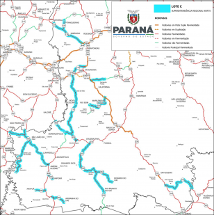 Mapa do Lote C Norte Proconserva
