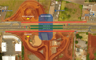 Croqui interdição da BR-277 em Foz do Iguaçu