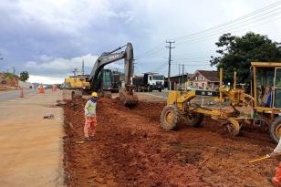 PR-160 em obras em Imbaú