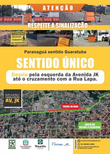 Informações dos desvios em Matinhos