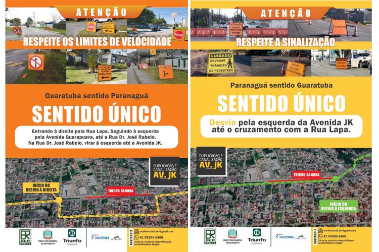 Informações dos desvios em Matinhos