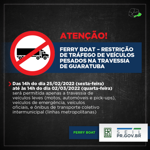 Restrições no ferry boat durante o carnaval