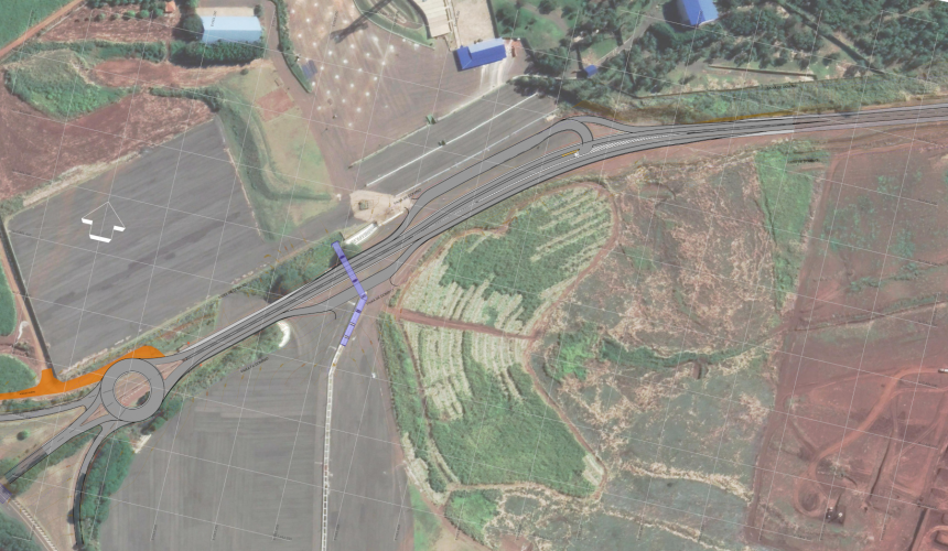 Projeto passarela e rótula de Bandeirantes