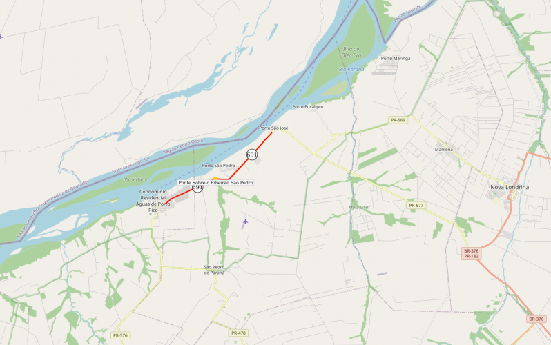 Mapa da ponte na PR-691