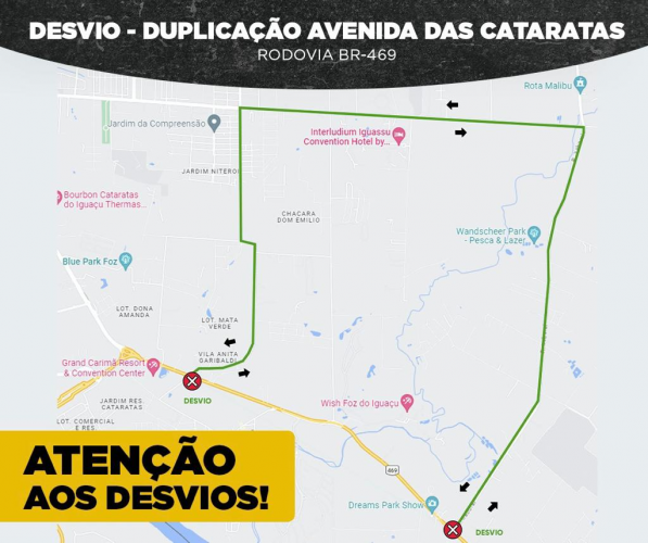 Sugestão de desvios durante operação de transporte de vigas