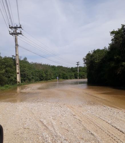 PR-510, início do alagamento em Balsa Nova