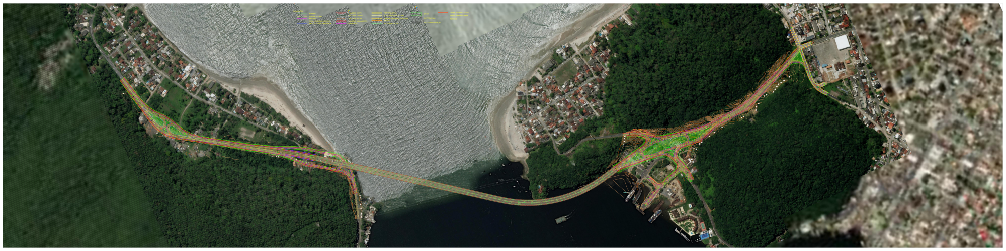 Plano funcional da Ponte de Guaratuba