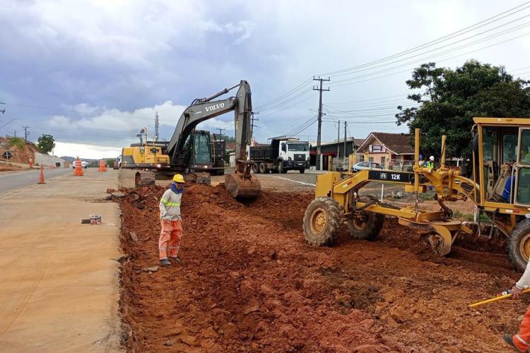 PR-160 em obras em Imbaú