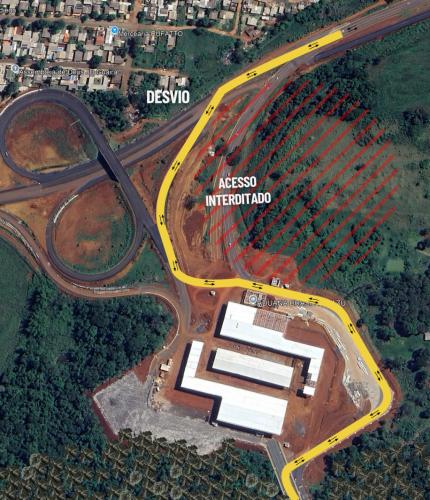 Novo desvio no acesso à nova aduana Brasil - Argentina