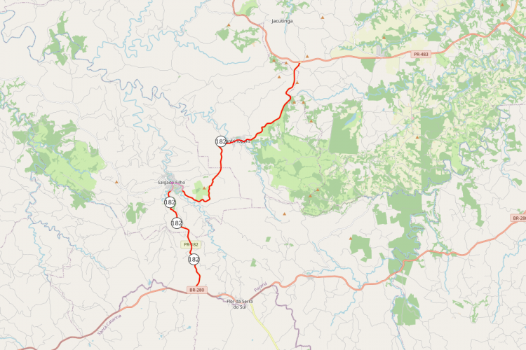 PR-182 entre Manfrinópolis e Flor da Serra do Sul