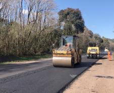 Serviços recuperam a PR-280 na divisa com Santa Catarina