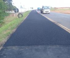 PR-092, entre Jaguariaíva, passando por Arapoti, ambas nos Campos Gerais, até Wenceslau Braz, no Norte Pioneiro, passa por serviços de remendos e de microrrevestimento asfáltico.