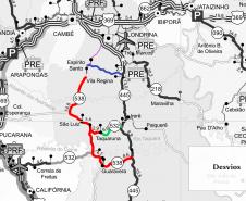 Mapa dos desvios