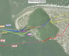 Mapas da ponte de Guaratuba