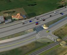 Fotos conceituais das obras do viaduto no KM 180