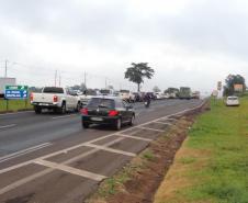 Rodovia BR-369 com congestionamento, em Cambé