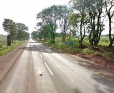 Rodovia PR-323, no trecho que será atendido com obras de duplicação.