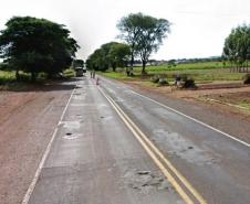 Rodovia PR-323, no trecho que será atendido com obras de duplicação.