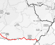 Mapa do trecho que receberá a obra