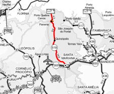 Mapa da PR-518