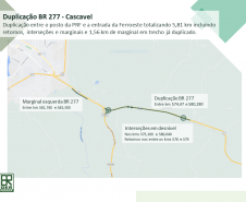 Mapa indicando as obras que serão realizadas