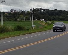 Trecho da PR-340, em Castro, após serviços de conservação