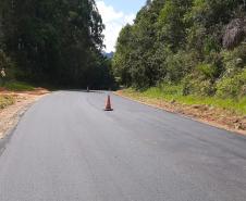 Serviços de conservação em andamento na PRC-487