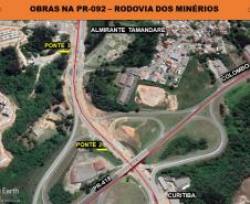 Mapa dos locais que receberão as vigas