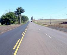 Imagem da rodovia durante serviços de conservação