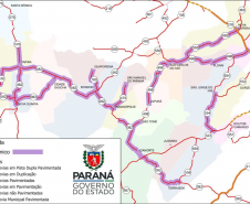 Mapa dos trechos contemplados