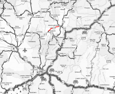 Mapa do local atendido com serviços de conservação