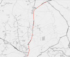 Mapa do trecho que receberá o projeto