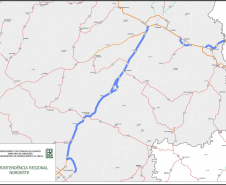 Mapa dos trechos estaduais do anel de integração