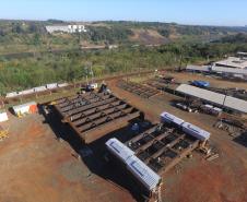 Obras na ponte na margem brasileira