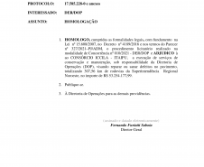 Homologação da licitação