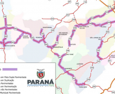 Mapa dos trechos atendidos